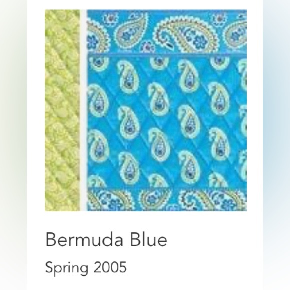 Vera Bradley Bermuda Blue Small Mini Bitty Little Bag Retired CUTE! - Picture 13 of 13